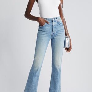 MOTHER The Tripper High Waist Flood Frayed Flare Jeans sz 25